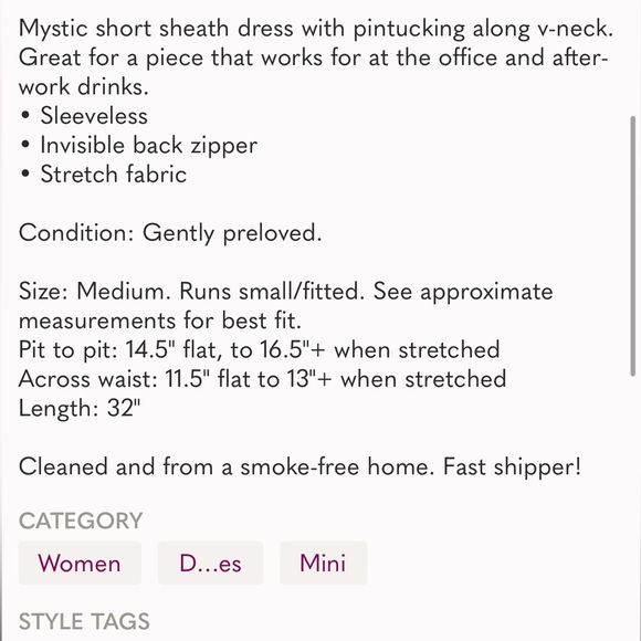 MYSTIC Sheath Dress V-Neck Fitted Pintucks Sleeveless Red‎ Maroon Short Mini - Picture 6 of 6